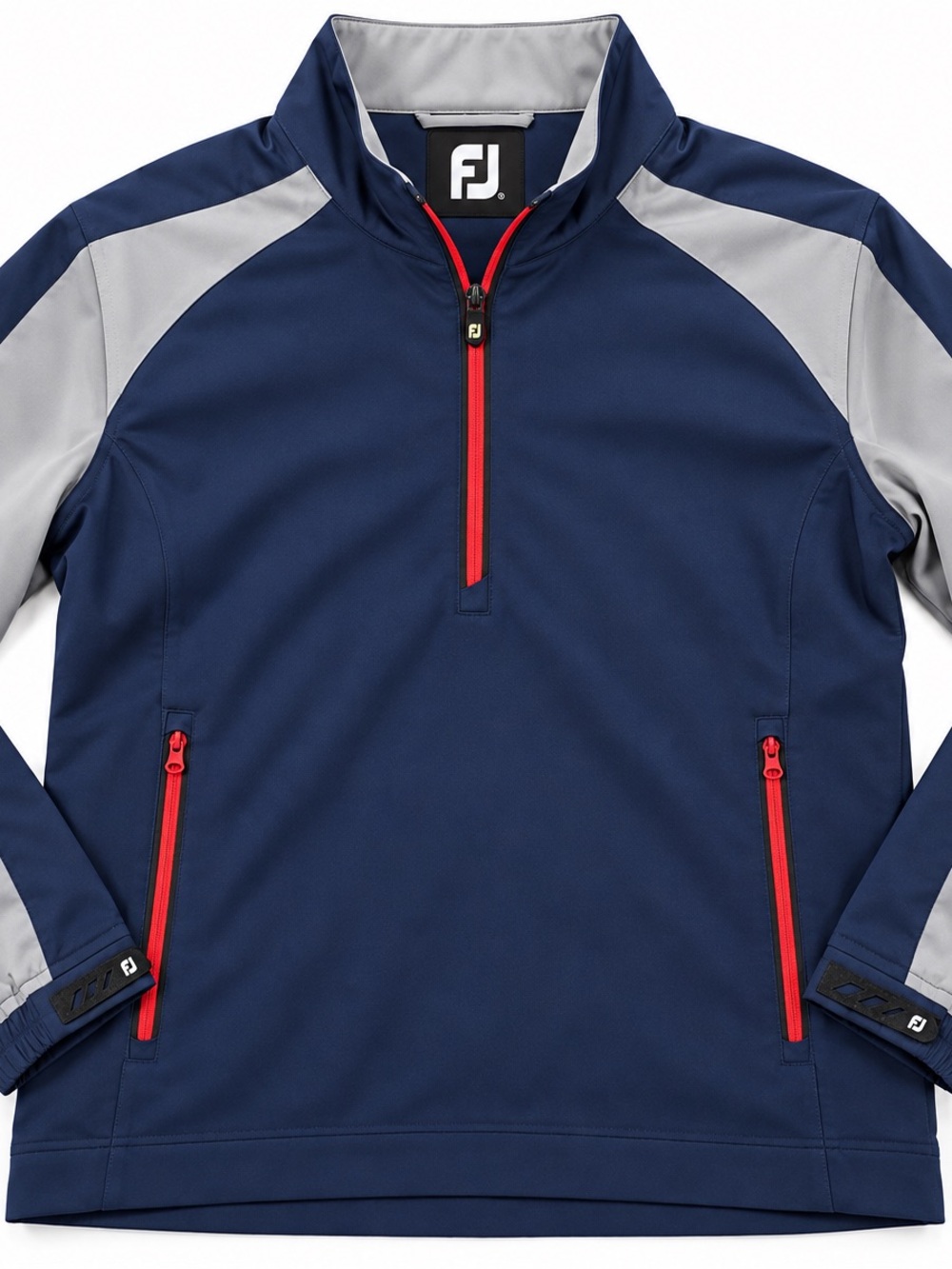 FootJoy FJ Golf Pullover 1/4 Zip Jacket Men’s Medium Navy Gray Performance